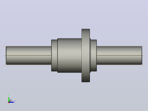 DGF2525-1.8x4滚珠丝杆3D模型左视缩略图
