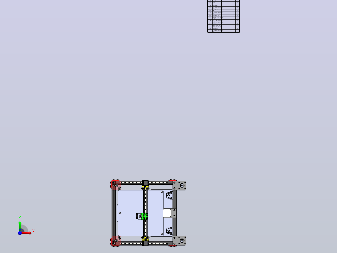 corexy-v2-3d打印机前视图