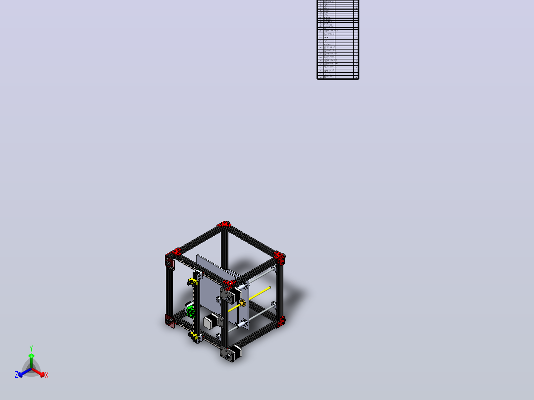 corexy-v2-3d打印机正等轴测图