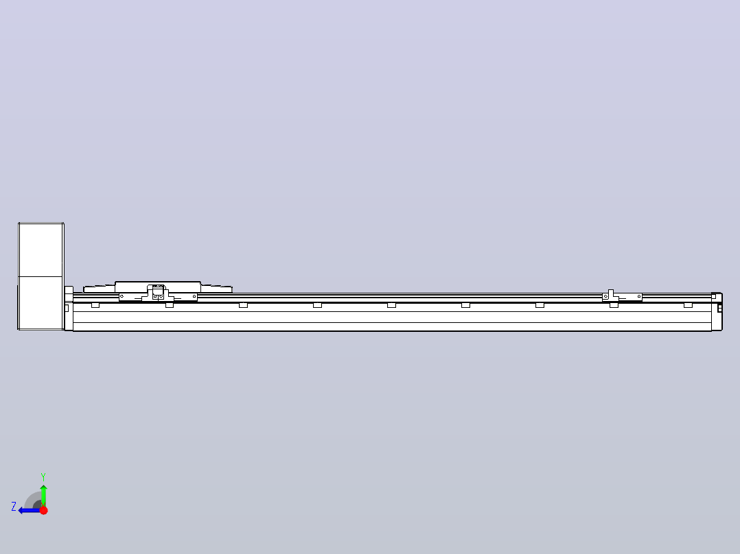 机器人皮带驱动直线轴TPA-GCB-120-P70-L600-RU-M20-N3右视图