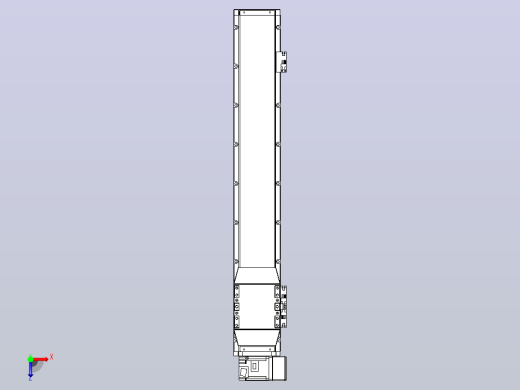 机器人皮带驱动直线轴TPA-GCB-120-P70-L600-RU-M20-N3俯视缩略图