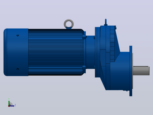 RXF107法兰轴伸式安装斜齿轮减速机RX107-Y15-4P-160L-M1-0°-Φ350左视缩略图