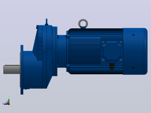 RXF107法兰轴伸式安装斜齿轮减速机RX107-Y15-4P-160L-M1-0°-Φ350右视缩略图