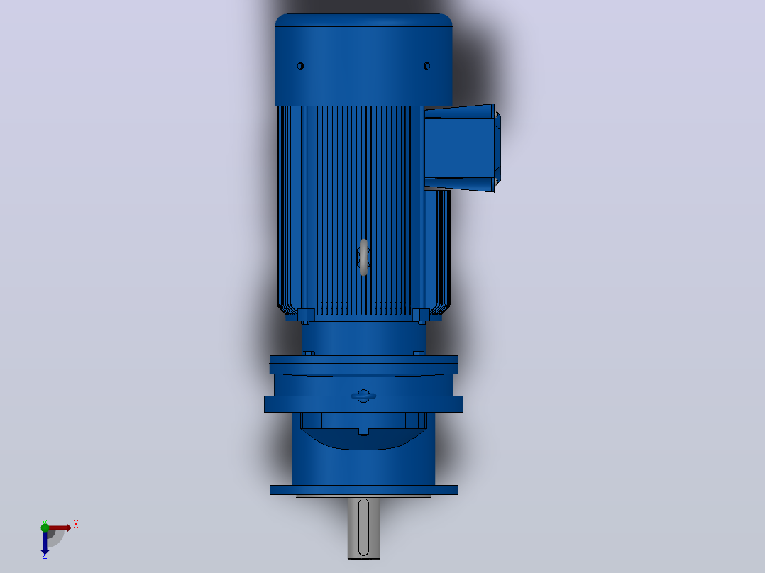 RXF107法兰轴伸式安装斜齿轮减速机RX107-Y15-4P-160L-M1-0°-Φ350俯视图