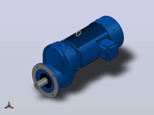 RXF107法兰轴伸式安装斜齿轮减速机RX107-Y15-4P-160L-M1-0°-Φ350正等轴测缩略图