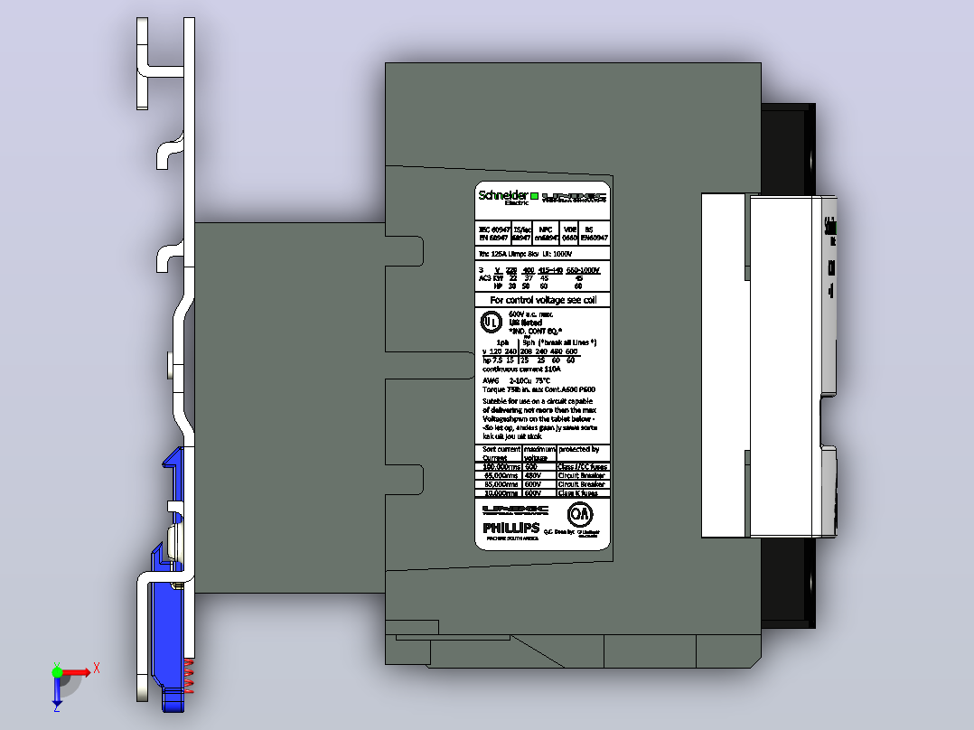 施耐德LC1D80交流接触器(TA-TC1D8011) CJ Lindeque俯视图