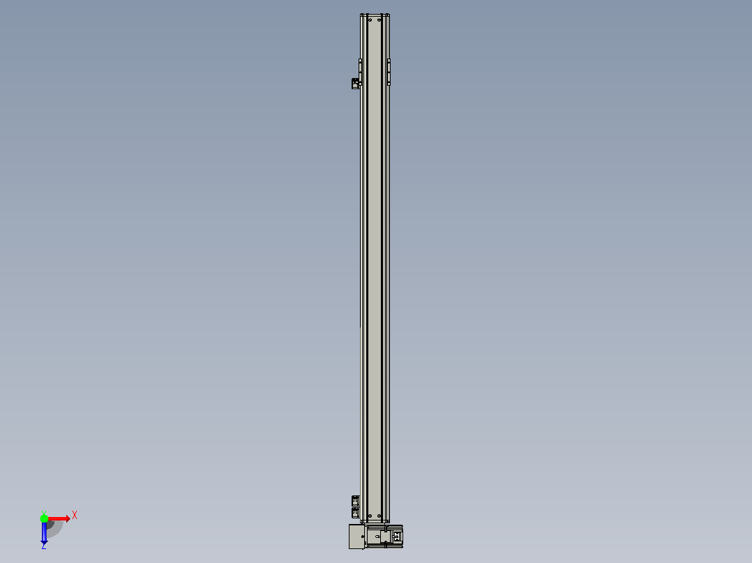 MT75BT半封闭皮带滑台[MT75BT.L80.1100.LU.P40.C3]俯视图
