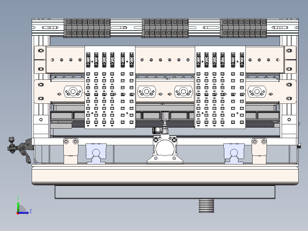 电池软包夹具 极耳分容夹具sw20可编辑左视图