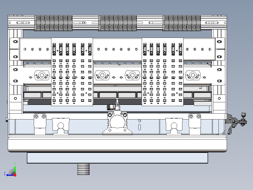 电池软包夹具 极耳分容夹具sw20可编辑右视图