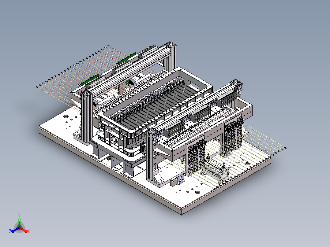 电池软包夹具 极耳分容夹具sw20可编辑正等轴测图