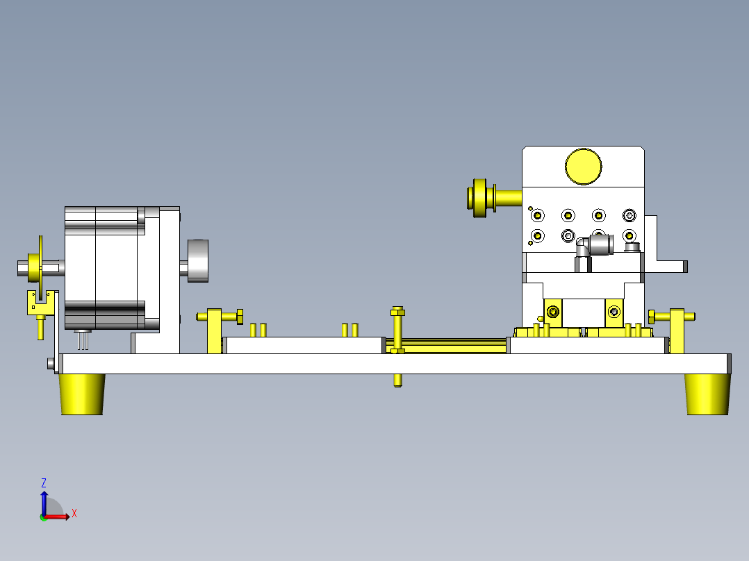玻璃板粘结夹具前视图