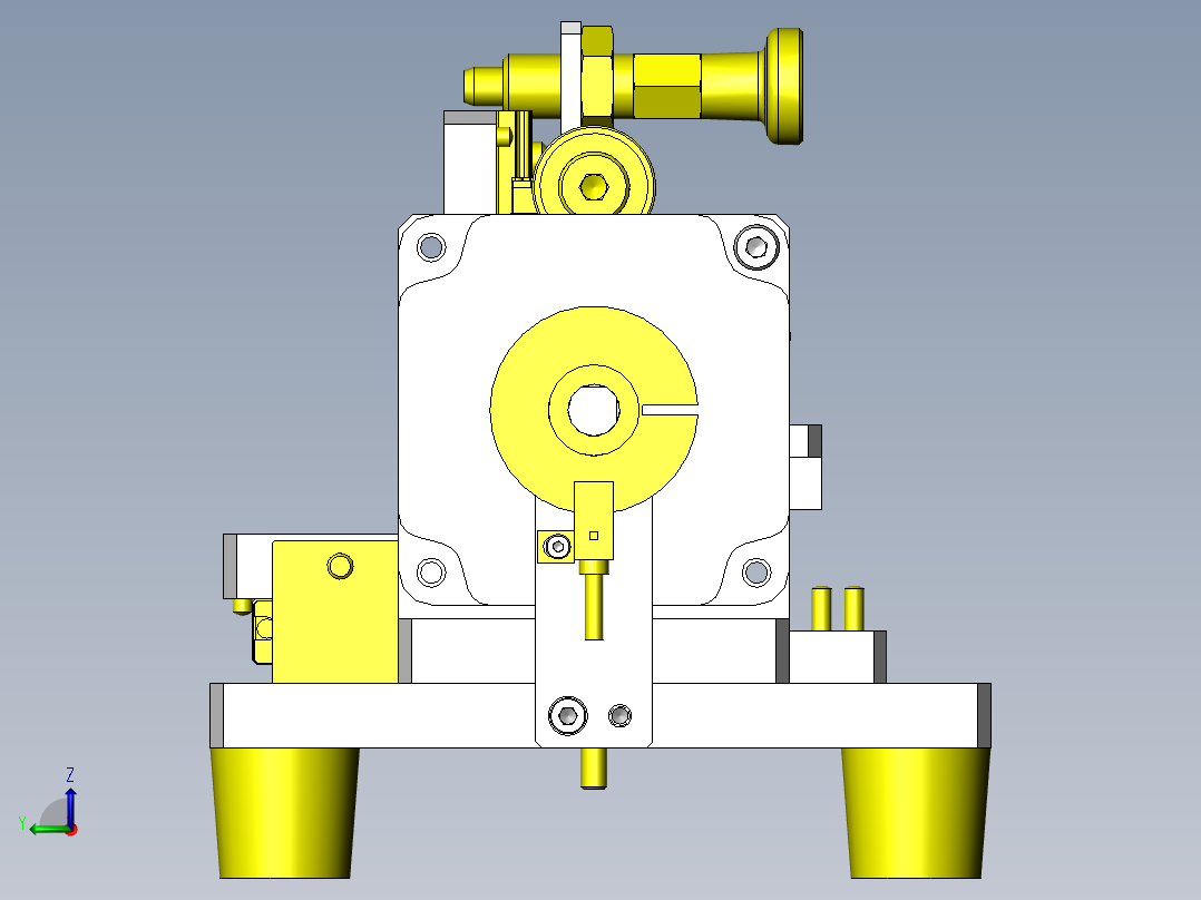 玻璃板粘结夹具左视图