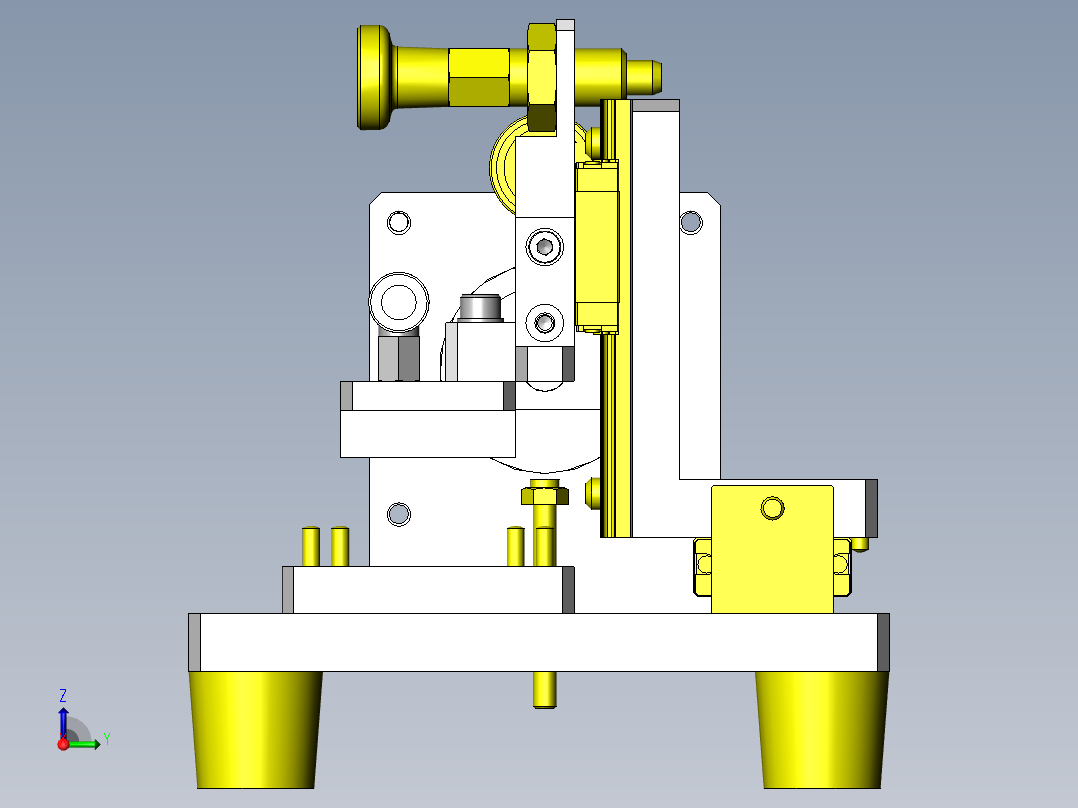 玻璃板粘结夹具右视图