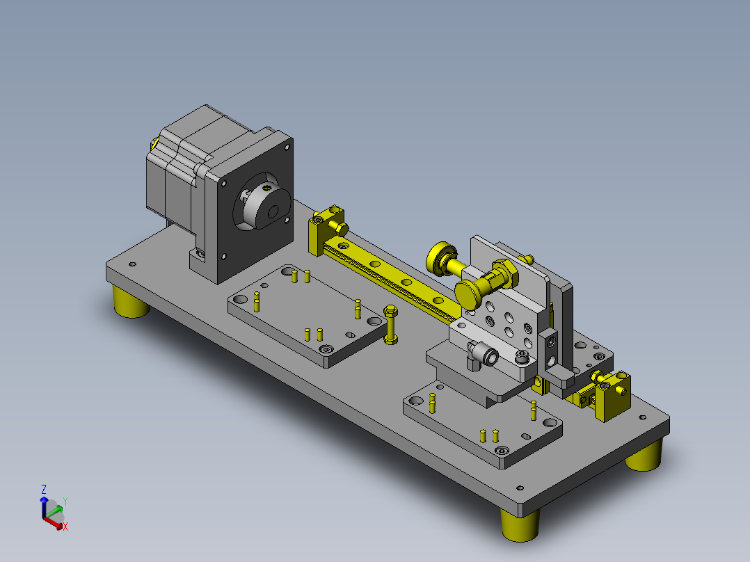 玻璃板粘结夹具正等轴测图