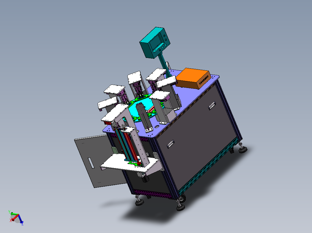 测铜片阻值分类机（sw19可编辑+工程图）