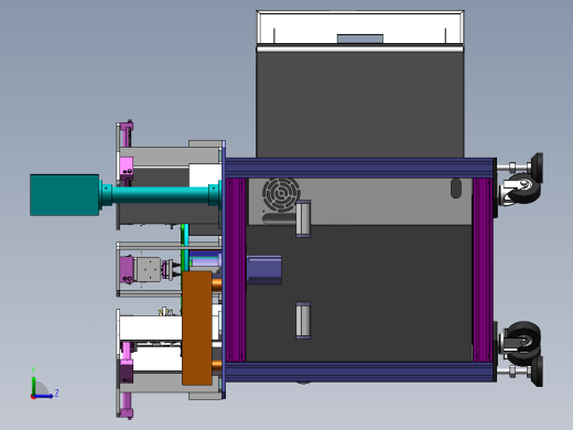 测铜片阻值分类机（sw19可编辑+工程图）左视缩略图