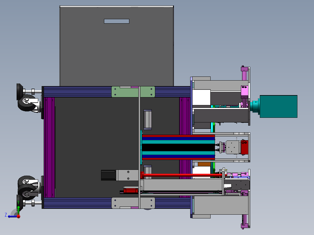 测铜片阻值分类机（sw19可编辑+工程图）右视图