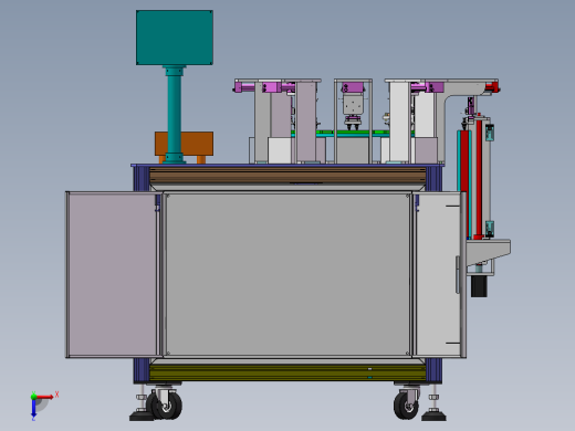 测铜片阻值分类机（sw19可编辑+工程图）俯视缩略图