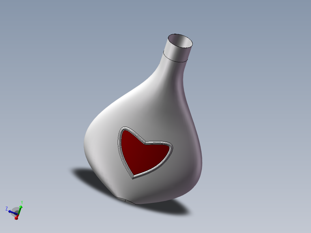 红心花瓶外观设计