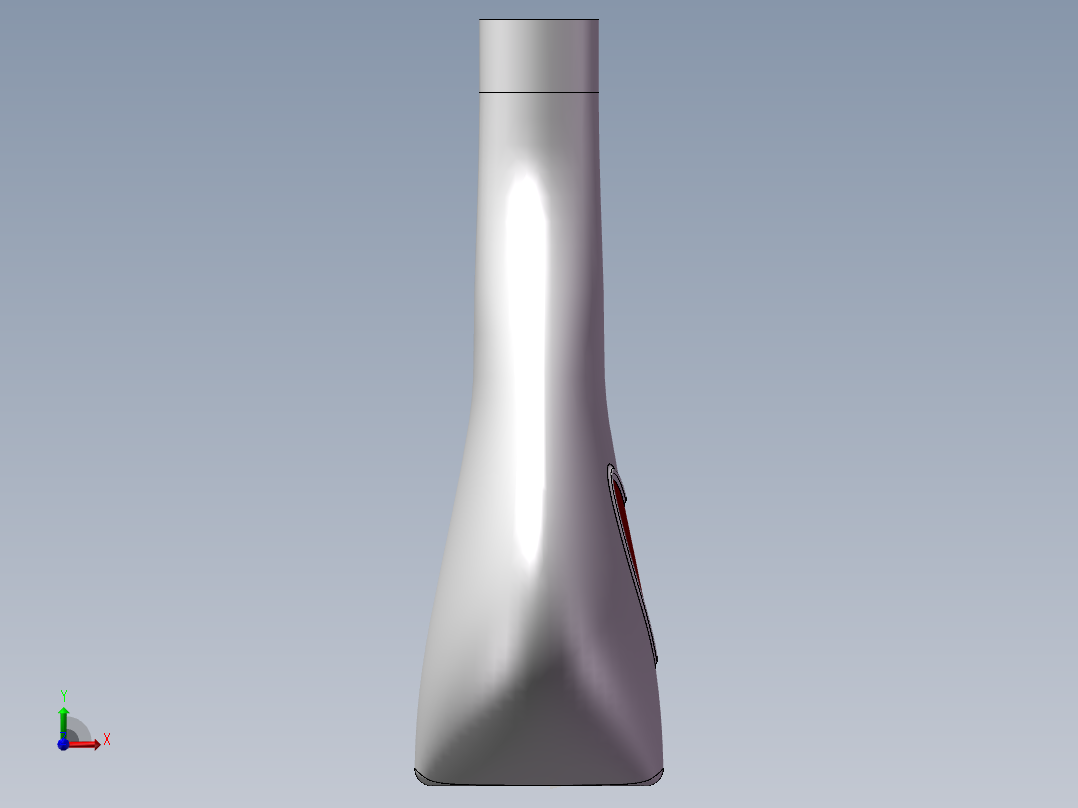 红心花瓶外观设计前视图