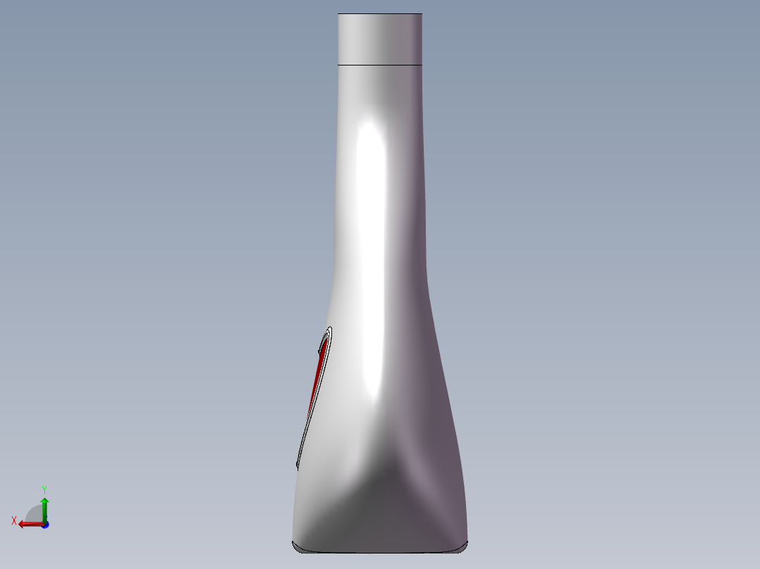 红心花瓶外观设计后视图