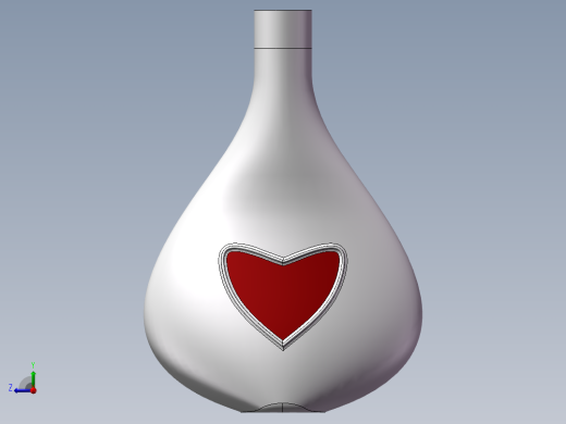 红心花瓶外观设计右视缩略图