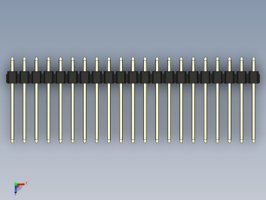 彩色公头100mil（2.54mm）系列-DS1021_black_3x21p_100mil_Type5_rev1.0俯视缩略图