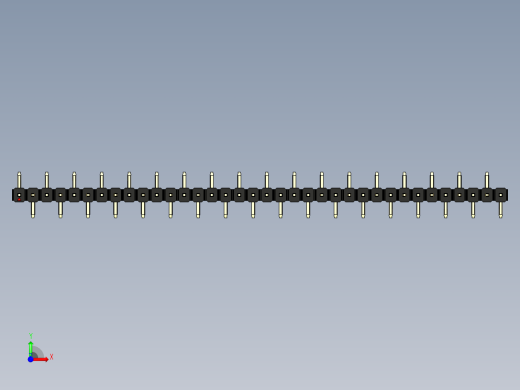 彩色公排针 100mil 2.54mm 系列-DS1022_black_36p_100mil_Type_SMT_R1_rev1.0前视缩略图