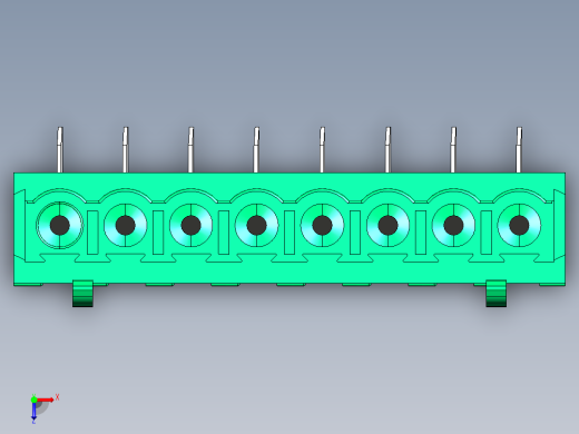 DEGSON 2EDG 系列 5.0mm 可插拔接线端子组-2EDGA-5.0-08P-14-00AH俯视缩略图