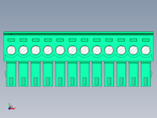 DEGSON 15EDG 系列 3.5mm 插拔式接线端子 FullPack-15EDGK-3.5-12P-14-00AH前视缩略图