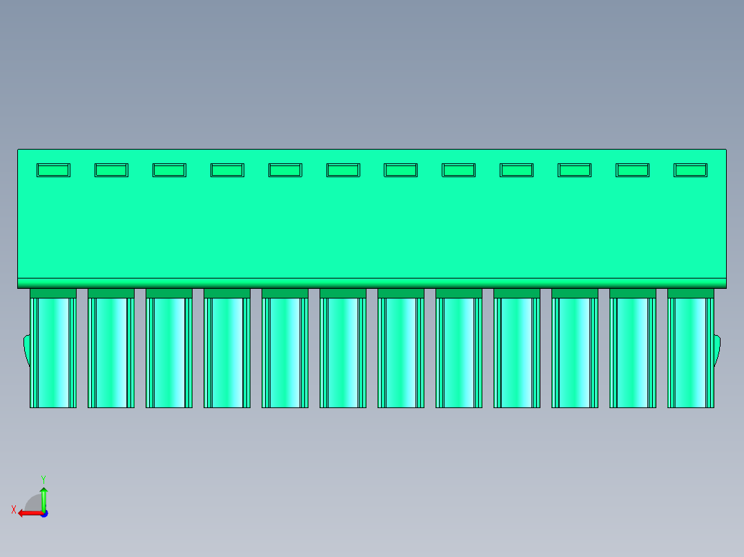 DEGSON 15EDG 系列 3.5mm 插拔式接线端子 FullPack-15EDGK-3.5-12P-14-00AH后视图