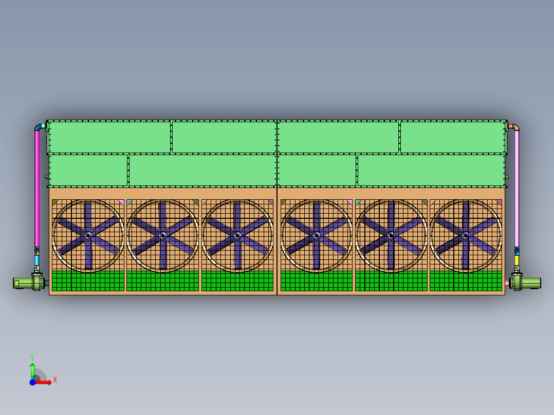 屋顶式风冷空调机组前视图
