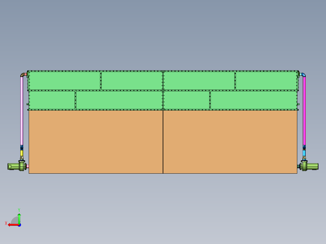 屋顶式风冷空调机组后视图