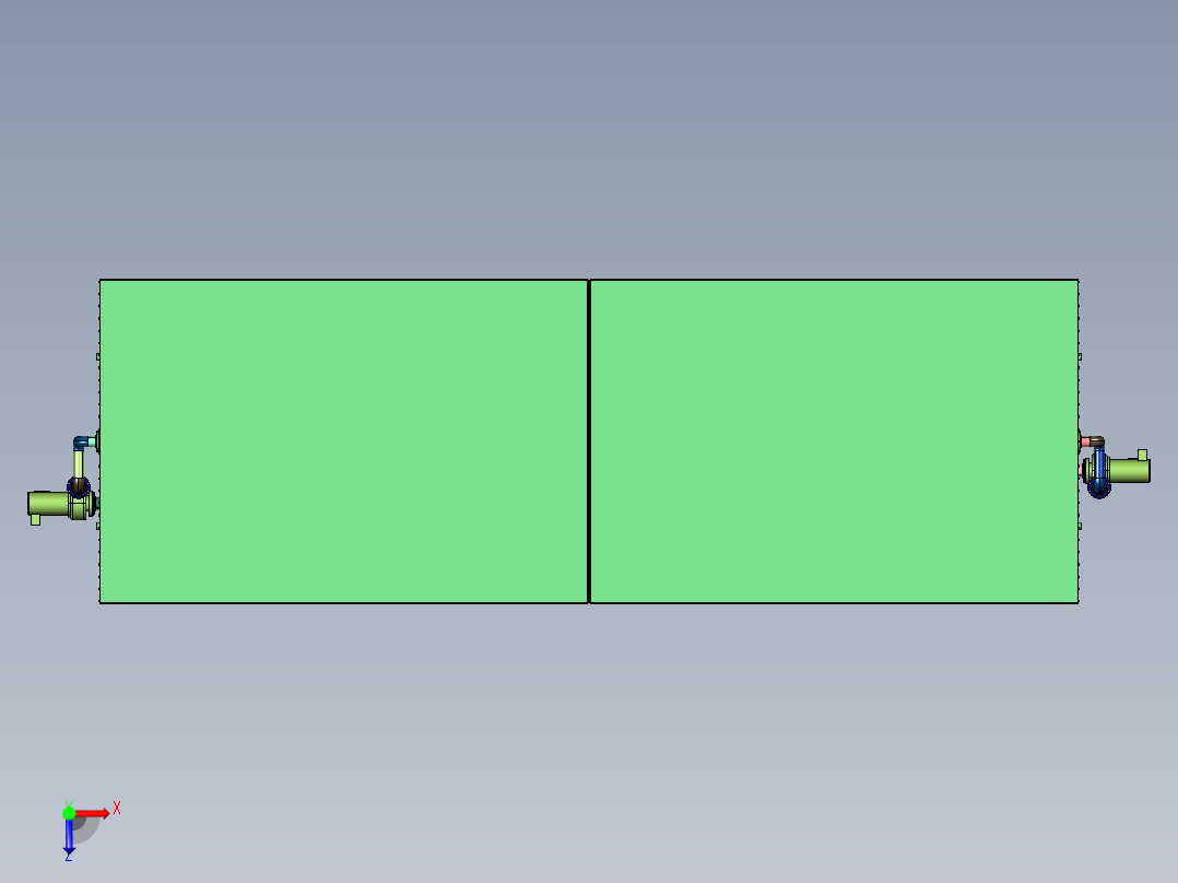 屋顶式风冷空调机组俯视图
