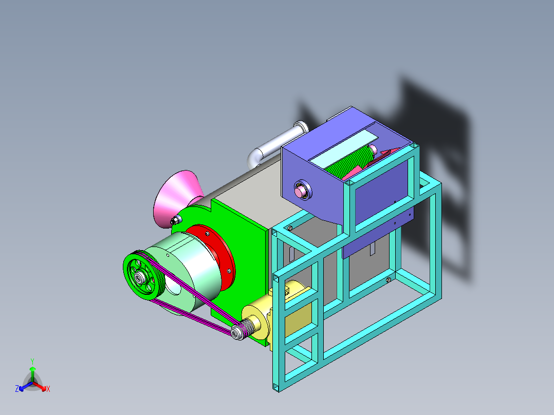 土豆去皮清洗切片一体机结构设计 三维+二维+说明书