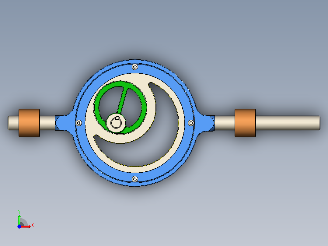 偏心往复直线运动机构前视图