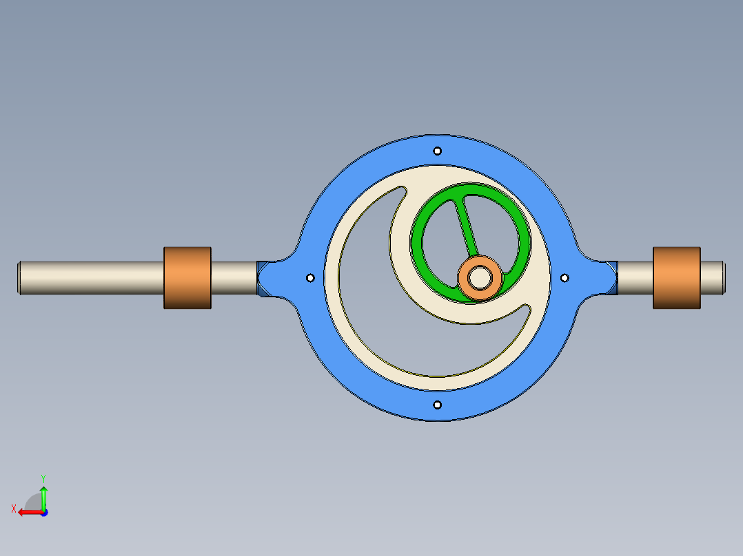 偏心往复直线运动机构后视图