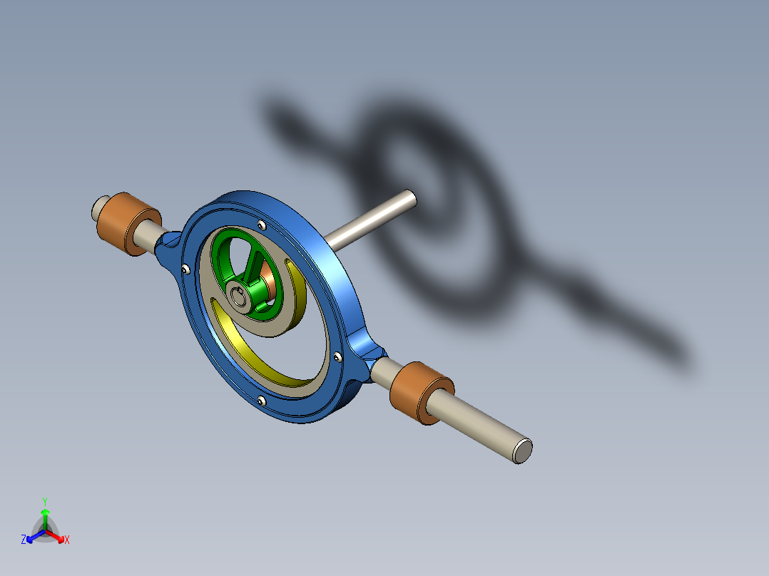 偏心往复直线运动机构正等轴测图