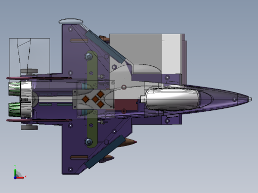 玩具飞机 3D模型前视缩略图