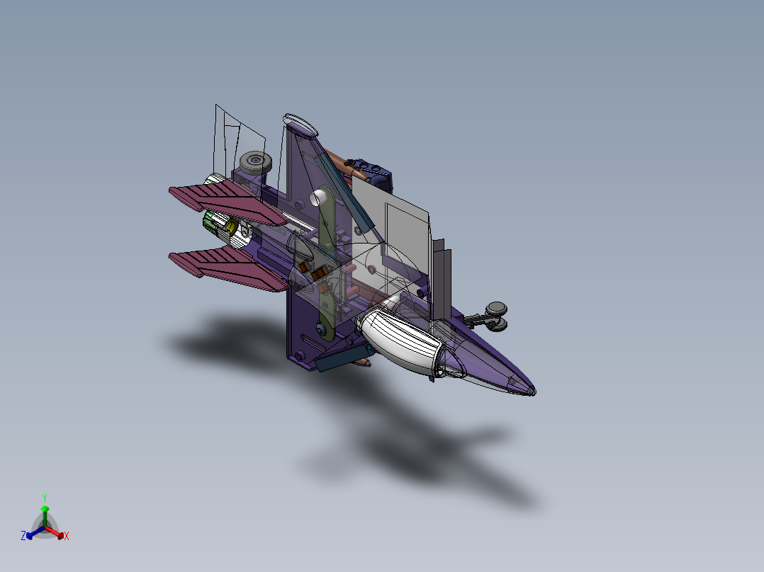 玩具飞机 3D模型正等轴测图