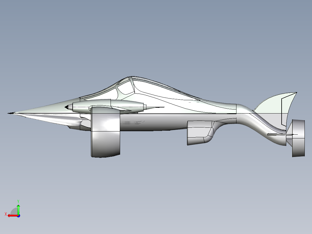 喷射式水轮机后视图