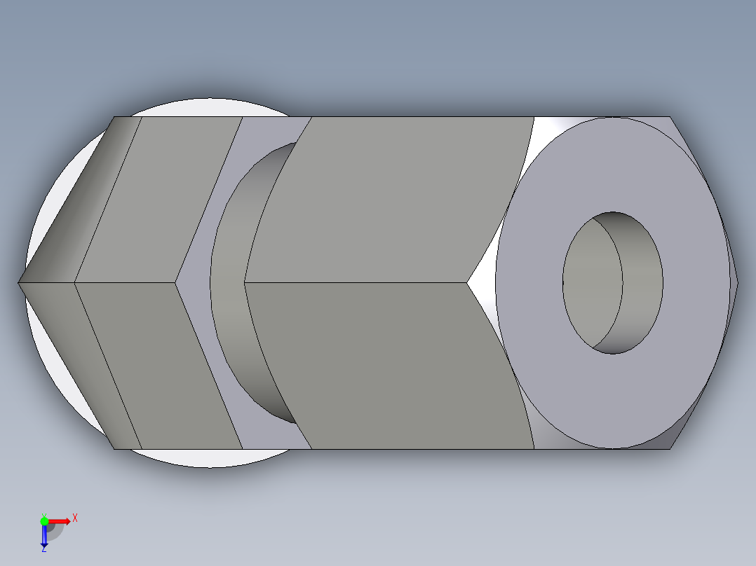 卡套式工业通用硬管接头EO_Adjustable_locknut_45_deg_elbow_VEE06ZLMCF俯视图