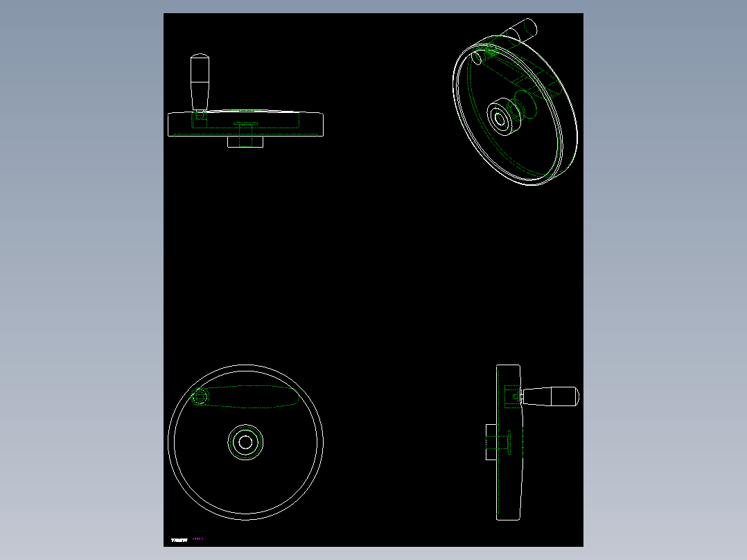 塑膠手輪VDS+IR-2D多系列多零件图纸模型