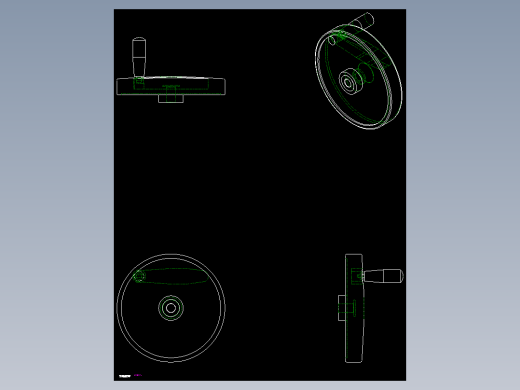塑膠手輪VDS+IR-2D多系列多零件图纸模型