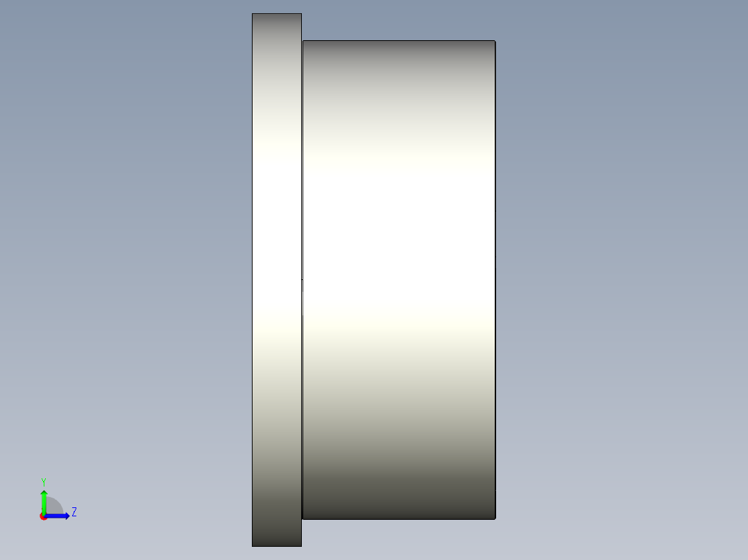 14QRC 根据DIN 8063 PN 10 16与溶剂焊接插座与锯齿面短，使用平垫片（垫片尺寸，看到QHv）左视图