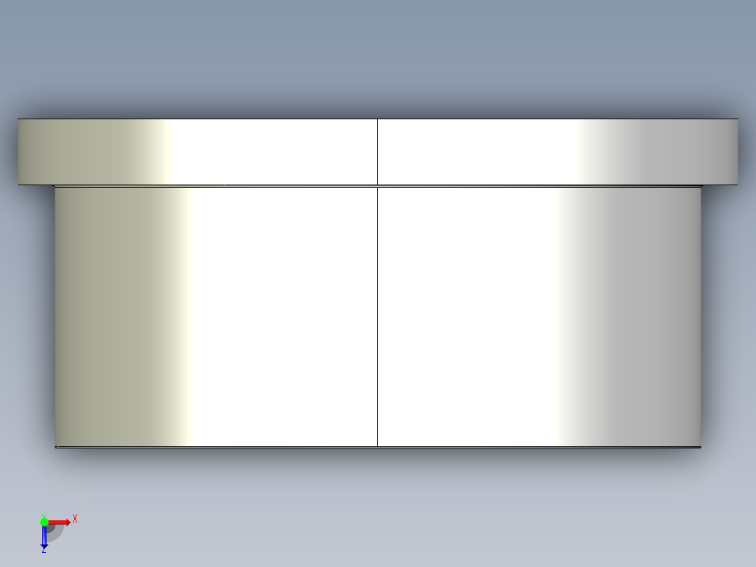 14QRC 根据DIN 8063 PN 10 16与溶剂焊接插座与锯齿面短，使用平垫片（垫片尺寸，看到QHv）俯视图