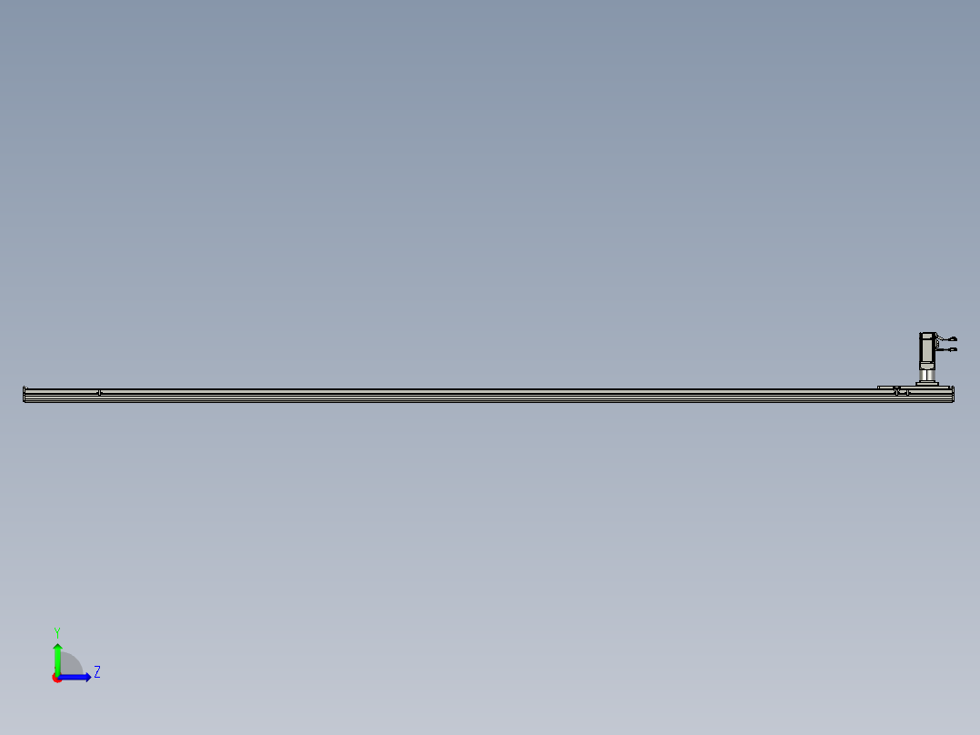 东锦齿条传动DH136G-S3300-BU-减速机+P400W左视图