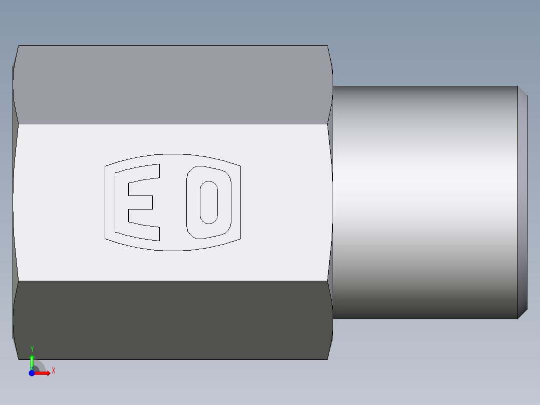 卡套式工业通用硬管接头EO_Swivel_connector_GAI06LMCFX前视图