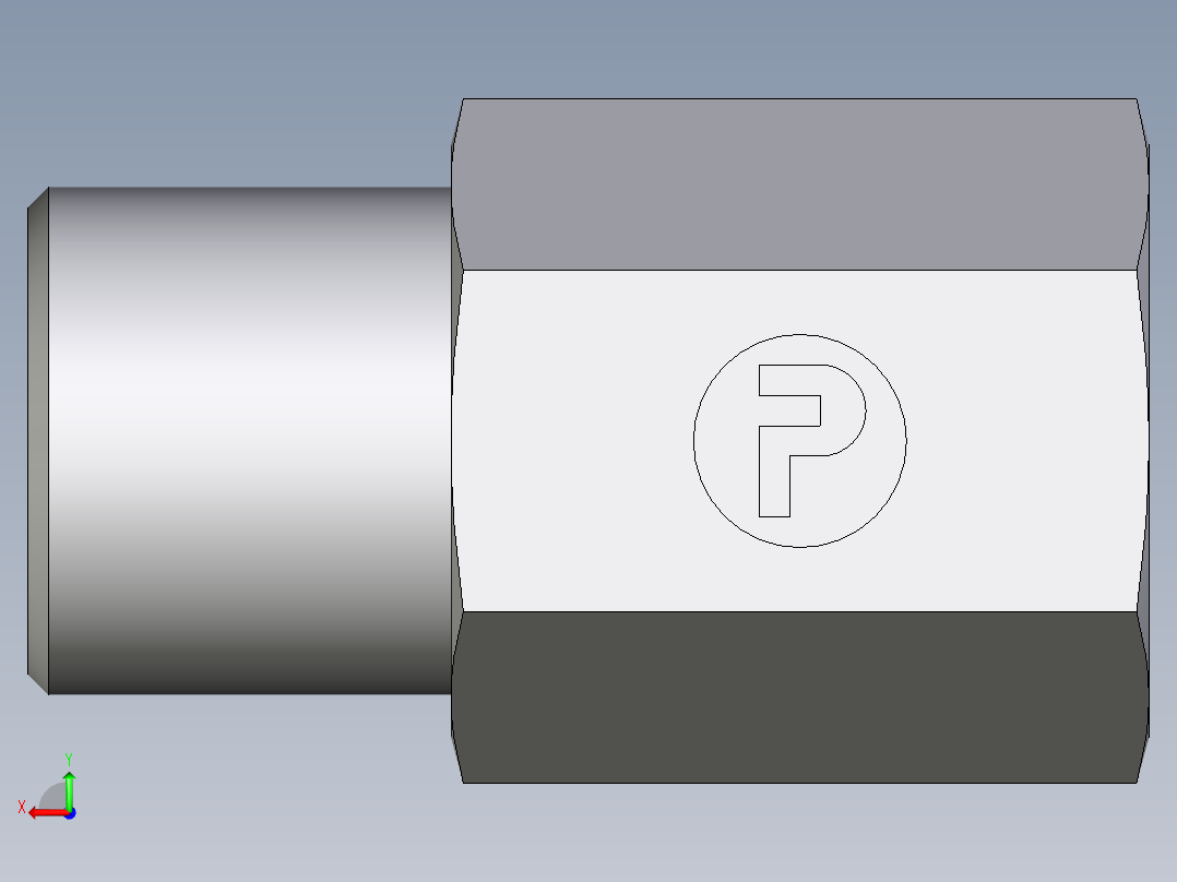 卡套式工业通用硬管接头EO_Swivel_connector_GAI06LMCFX后视图
