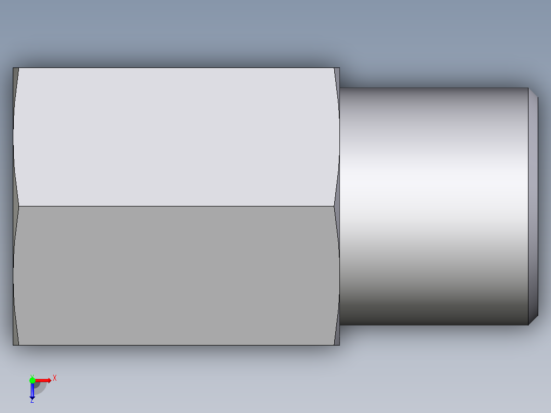 卡套式工业通用硬管接头EO_Swivel_connector_GAI06LMCFX俯视图